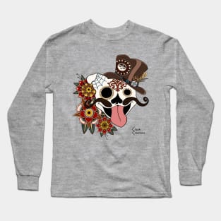 Western Sugar Skull Long Sleeve T-Shirt